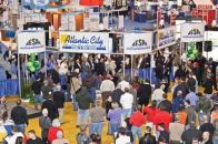 Building momentum: An

impressive turnout marked the first day of the Atlantic City Pool

and Spa Show, but the event was slowed the next day by a storm

that made national headlines.