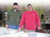 Jim Riggs (left) and his brother, Matt, call the plays at Hot Springs Pools and Spas.