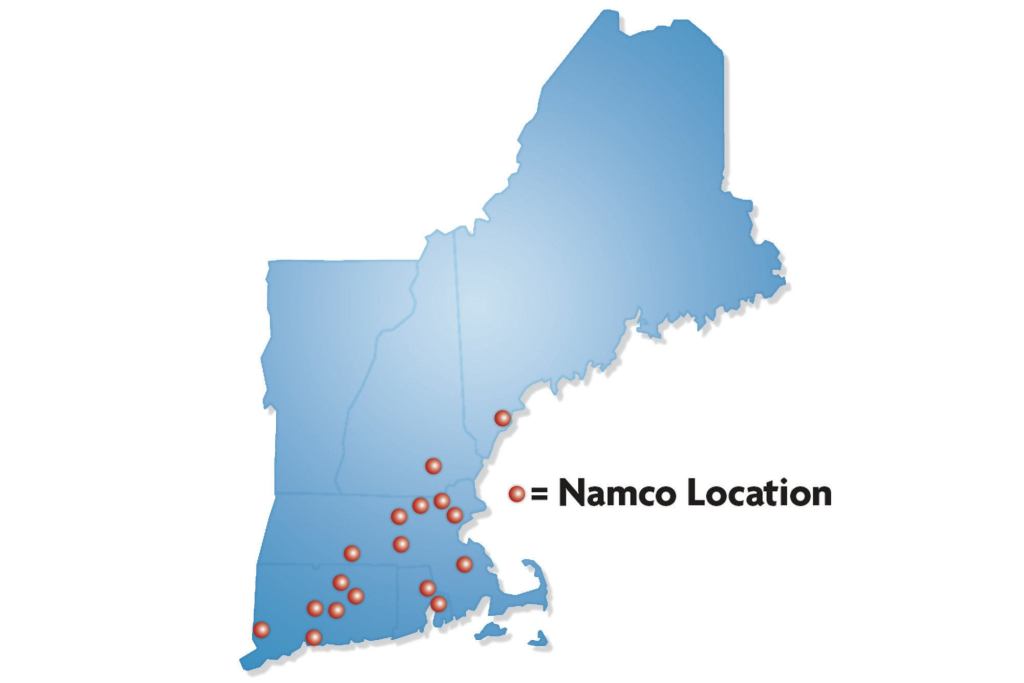 New year, new services: New England retailer Namco kept seven of its 19 locations open in the winter; the other 12 reopened in February for the season. This year, the locations will offer customers the option to order merchandise online for store pickup, and the ability to finance aboveground pool installations. The two New York stores, in Latham and Wappinger Falls (not shown), won’t offer installation financing due to the state’s credit laws. An improved economy means more customers are qualifying for financing.