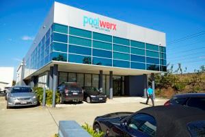 The Poolwerx Centre of Excellence houses the firm’s corporate headquarters and a training facility complete with pools and a mock retail store.