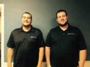 Partners in crime: Edwin Escobar (left) and Josh Buzzell (right) treat their business like it’s a part of their family. “We always stay busy and we always work hard but we always have fun together,” says Buzzell. They even hang out outside of work — this image was taken at Buzzell’s daughter’s birthday party.