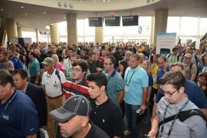 Rarin’ to go: When the doors open for the PSP Expo, attendees will stream into the exhibit hall. This year, the event returns to Las Vegas in November. (Photo by Informa Exhibitions US)
