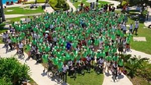 Giving back: While in Costa Rica on a recent incentive trip, Watkins spa dealers put together more than 80 children’s bicycles, which were then donated to a local school.