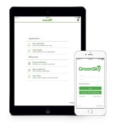 GreenSky’s app can be used from a tablet or smart phone to process credit applications on location.