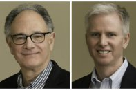 With the acquisition, Hayward Co-chairman Robert Davis (left) will retire. Hayward President/CEO Clark Hale, right, will remain in his position.