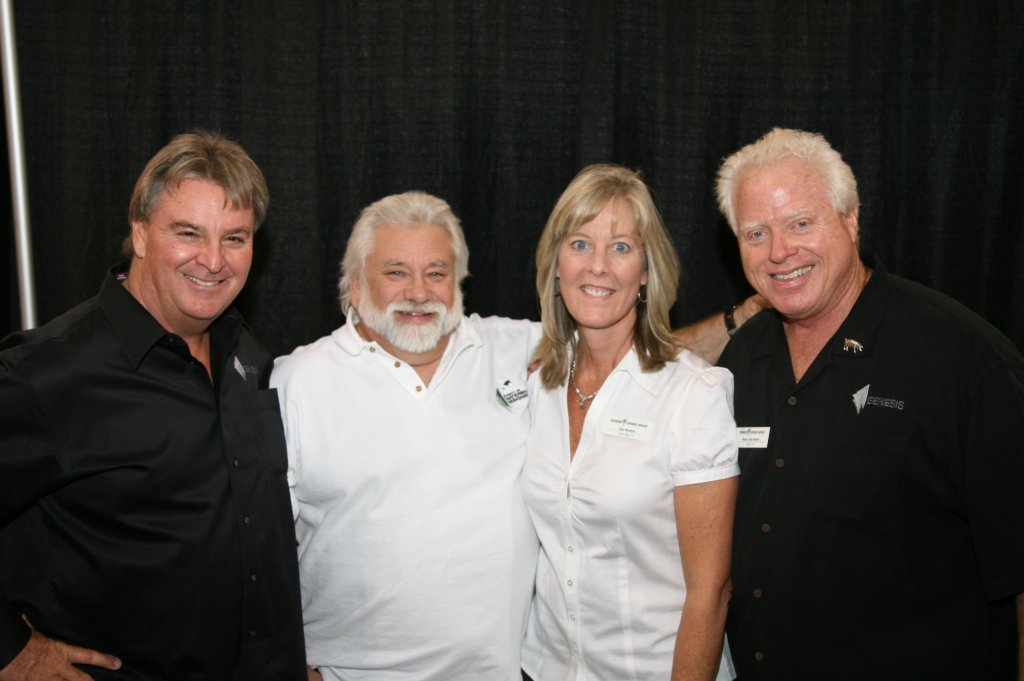 Pictured in 2008 (l-r): Genesis cofounders Skip Phillips and David Tisherman (who has left the group), Director of Operations Lisa Ryckeley, and cofounder Brian Van Bower.