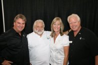Genesis founders, from left, Skip Phillips, David Tisherman and, far right, Brian Van Bower, with long-time director of operations Lisa Ryckeley.