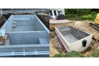 Precast plunge pools by, l-r,  Concrete Pool Concepts and Soake Pools.
