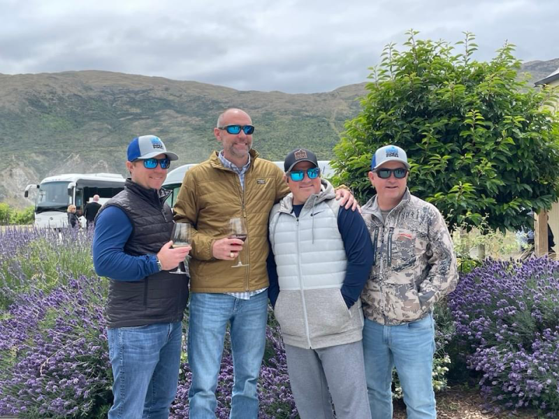 Pictured, left to right, Hamlin Pools owners Taylor Hamlin, Travis Stansberry, Joshua Stansberry, and Tyler Stansberry