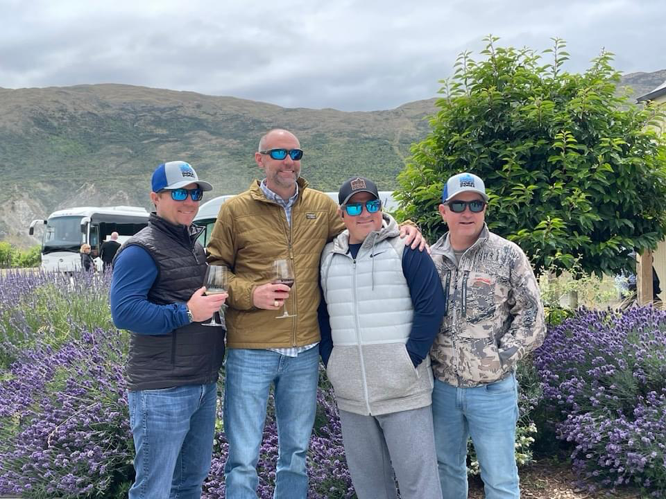 Pictured, left to right, Hamlin Pools owners Taylor Hamlin, Travis Stansberry, Joshua Stansberry, and Tyler Stansberry