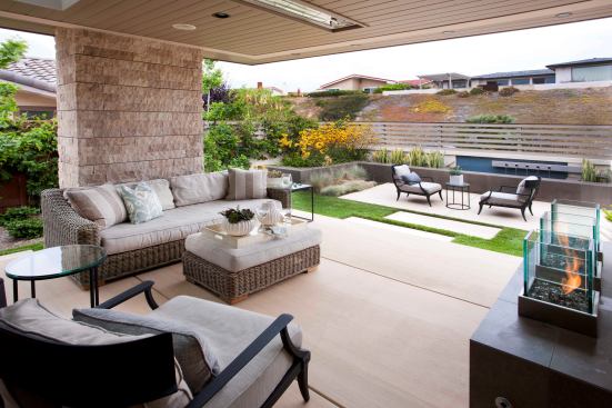 Like many landscape designers, Kate Wiseman showcases her work on Houzz, where those searching for inspiration or someone to hire for their project can view work completed by her firm, Sage Outdoor Designs. Of all the questions she is asked by Houzz users about this project, the most popular is regarding the hardscape material. "It's integral colored concrete. That's all," she says with a laugh.