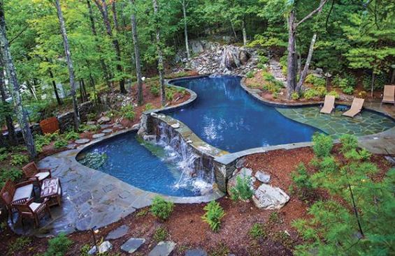 Elite Landscaping Inc., Poughkeepsie, N.Y., Gold - Residential Concrete Pools - Free-form 601 sq. ft. or more, Gold - Stand-Alone Spas - Concrete