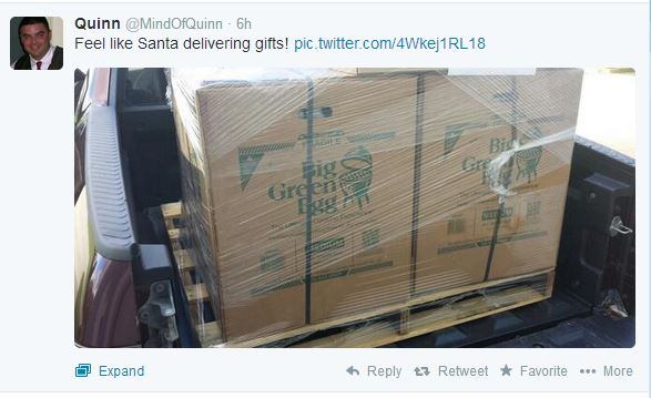 With the 
harsh winter behind us and a 
recovering economy, lifestyle products like grills and furniture are picking up in sales, and it looks like 
@MindofQuinn is ready. #PSNSocialService