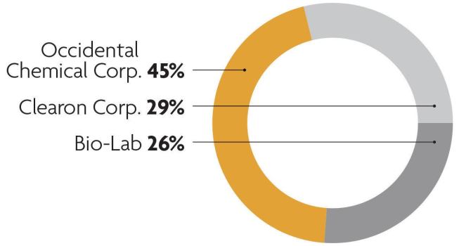 Market leaders:

Top U.S. producers of chlorinated isocyanurates