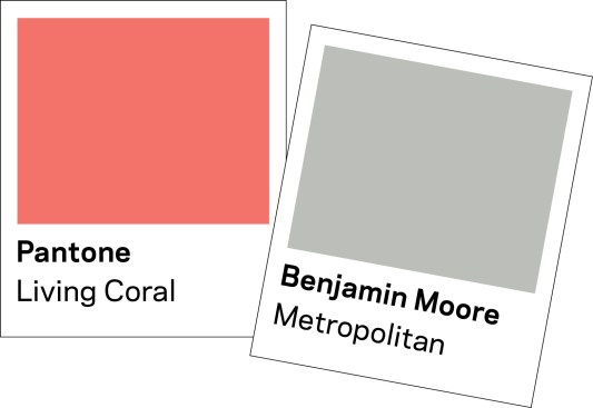 The most prominent colors of the year come from Pantone and Benjamin Moore. While very different,they often fulfill the same needs.