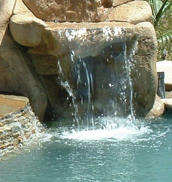 Common mistakes: A rock waterfall that juts straight from the ground appears unrealistic. 