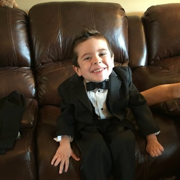 Tyler Accardi is all dressed up for a celebratory party.