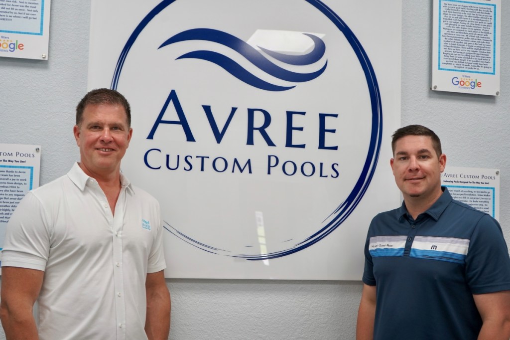 Avree Custom Pools Managing Partner Bill Zupon, left, with Founder/Managing Partner Sam Pizzo.